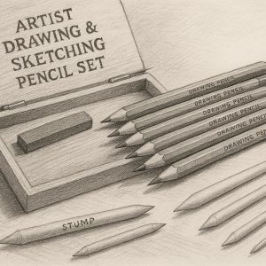 Artist Drawing and Sketching Pencil Set with Blending Stumps