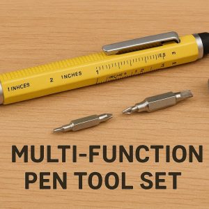 Multi Function Pen Tool Set with Stylus Ruler and Screwdriver