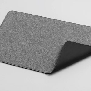 Dual Sided Desk Mat with Felt Top and Rubber Base for Comfort